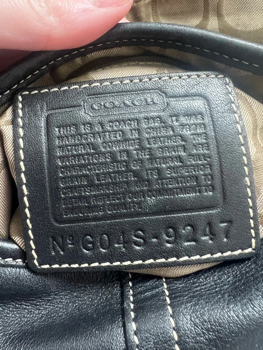 Vintage Coach 9247 Soho Black Leather Shoulder Bag